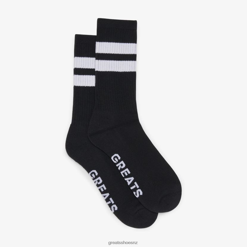 GREATS Nero Varsity Stripe Crew Sock Accessories ZXBPJD85