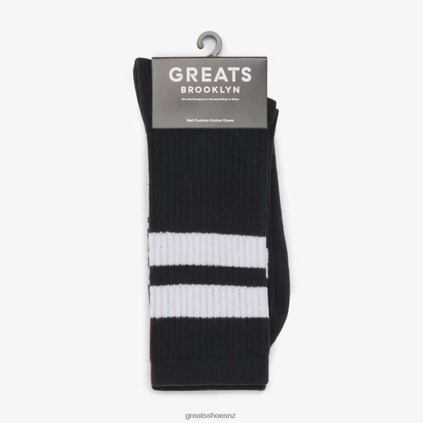 GREATS Nero Varsity Stripe Crew Sock Accessories ZXBPJD85