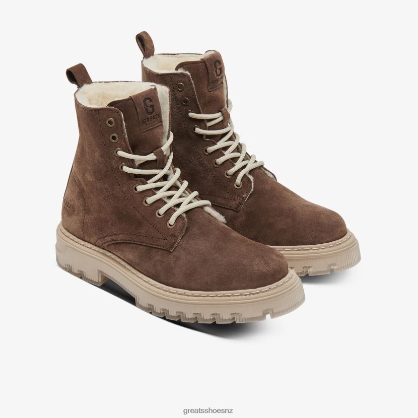 GREATS Brown The Bowery Boot Shoes ZXBPJD81