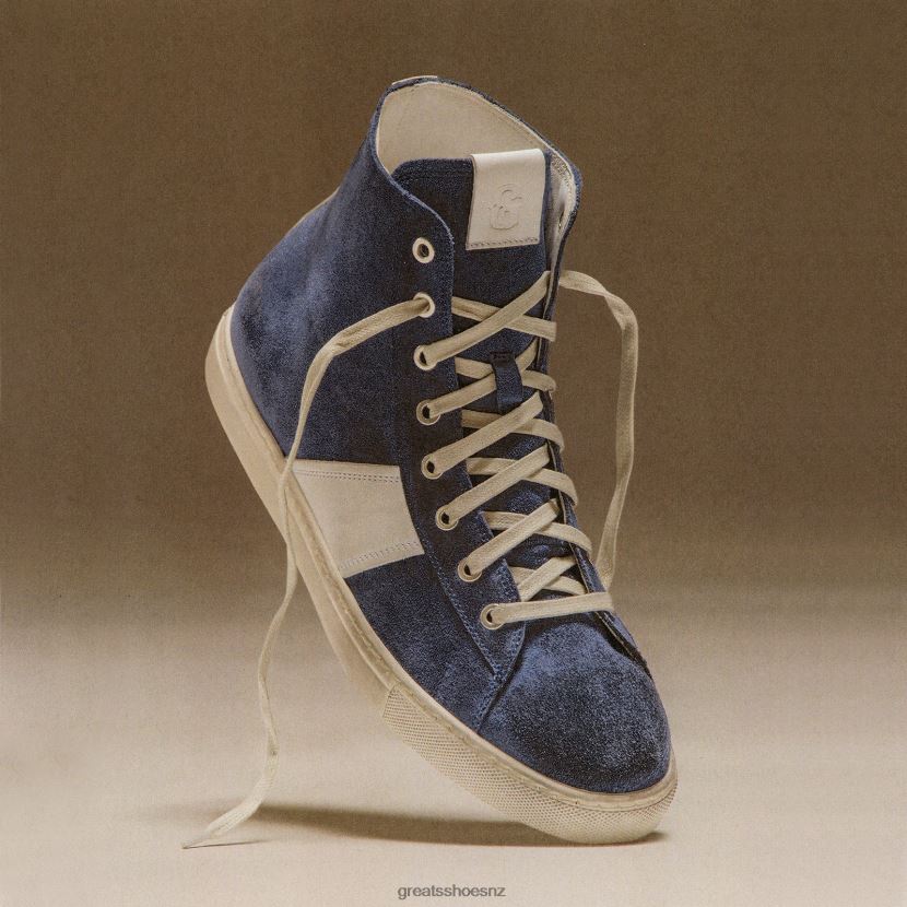 GREATS Navy The Reign High Shoes ZXBPJD110
