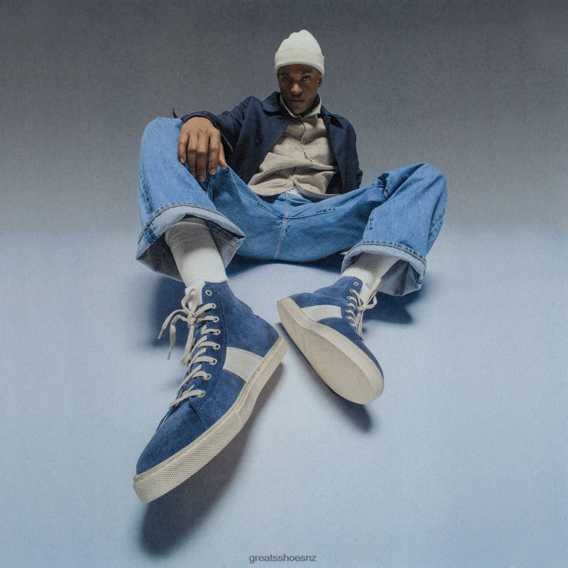 GREATS Navy The Reign High Shoes ZXBPJD110