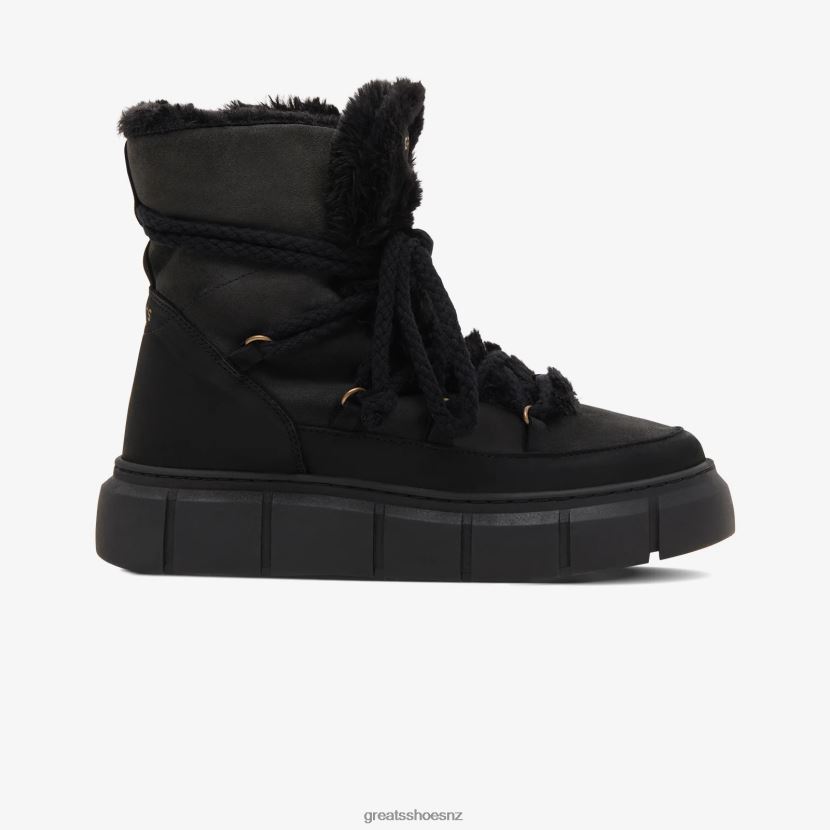 GREATS Triple Black The Madison Boot Shoes ZXBPJD159