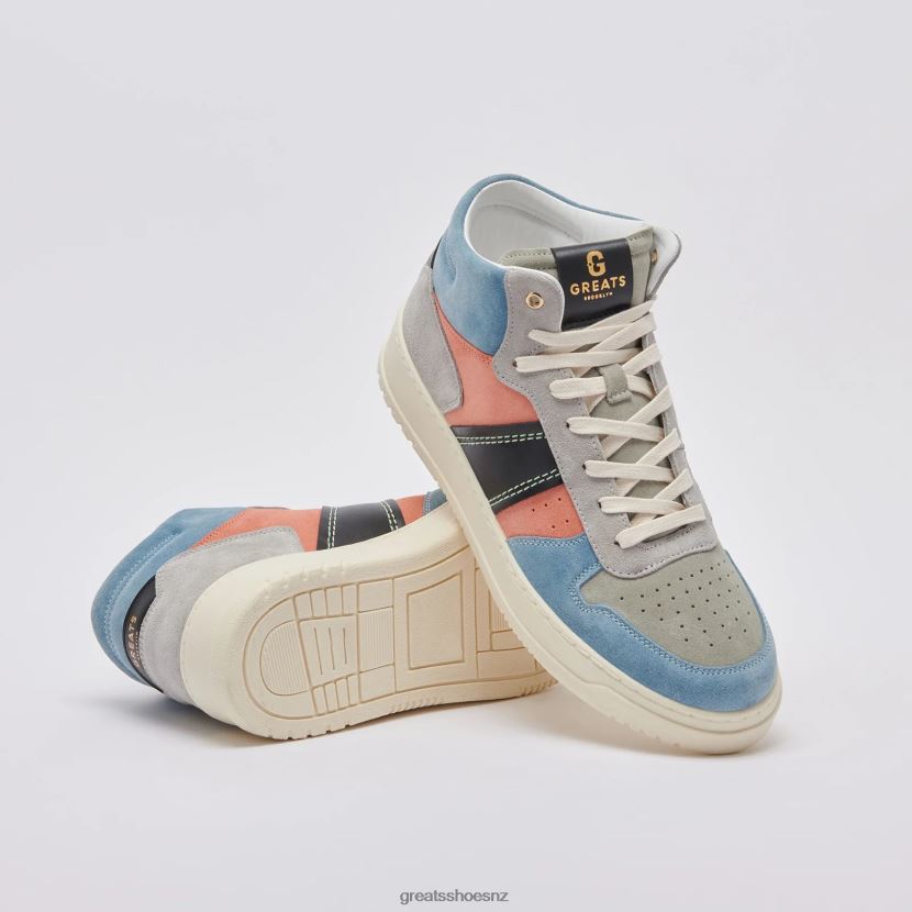 GREATS Vintage Blue The St. James Mid Shoes ZXBPJD117