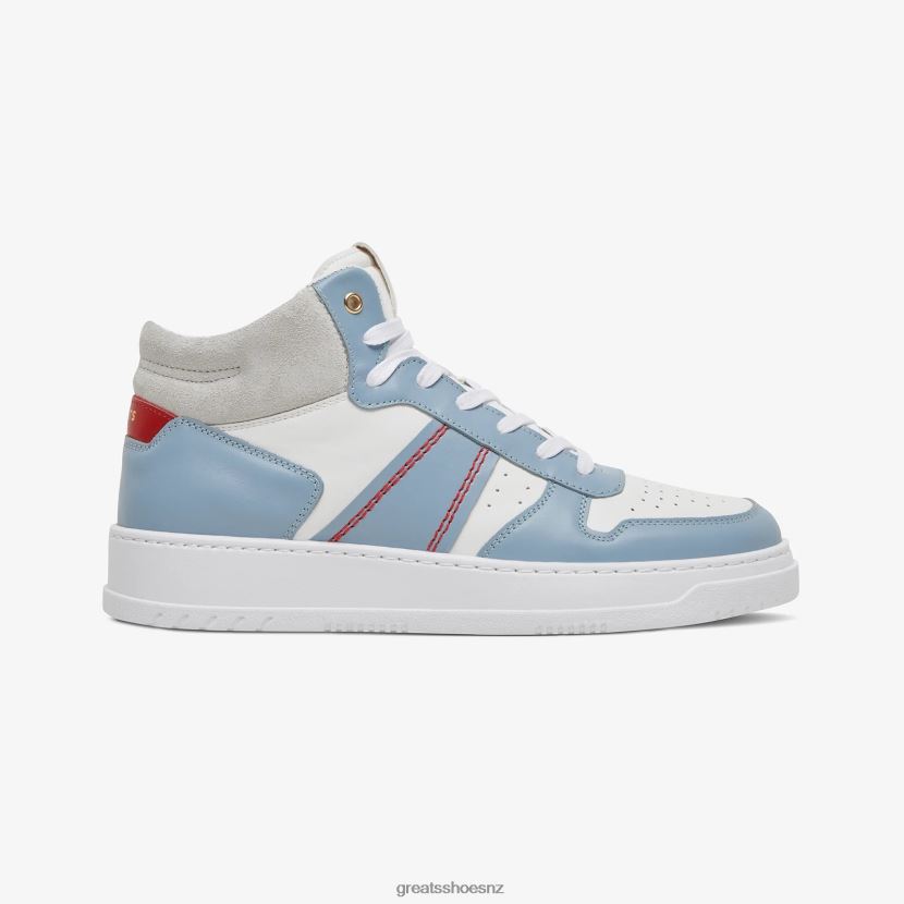 GREATS White Blue The St. James Mid Shoes ZXBPJD118