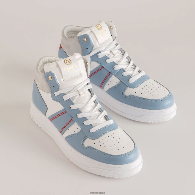 GREATS White Blue The St. James Mid Shoes ZXBPJD118