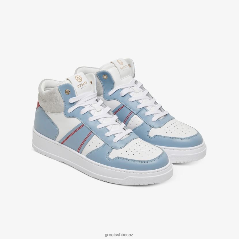 GREATS White Blue The St. James Mid Shoes ZXBPJD118
