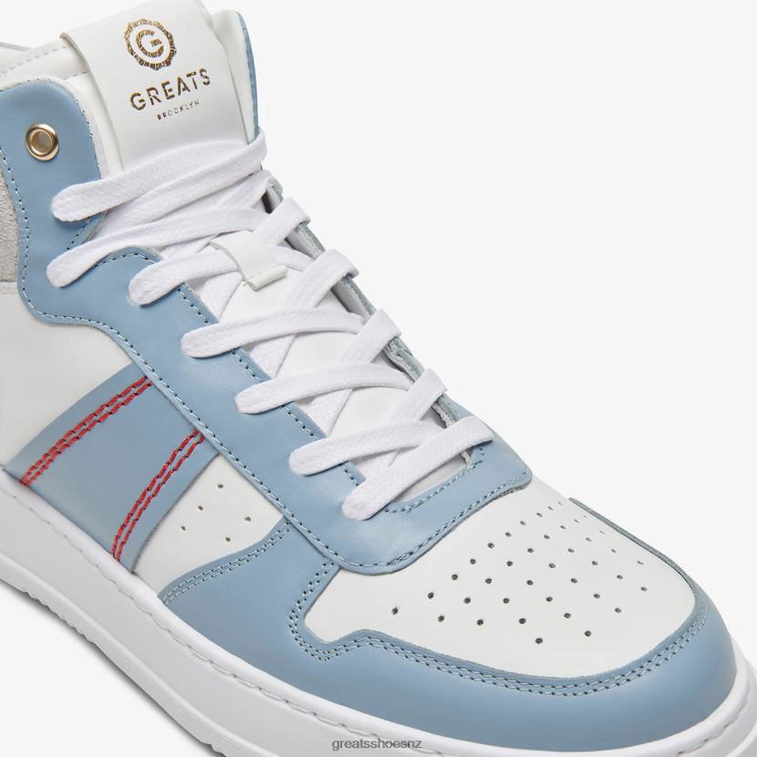 GREATS White Blue The St. James Mid Shoes ZXBPJD118