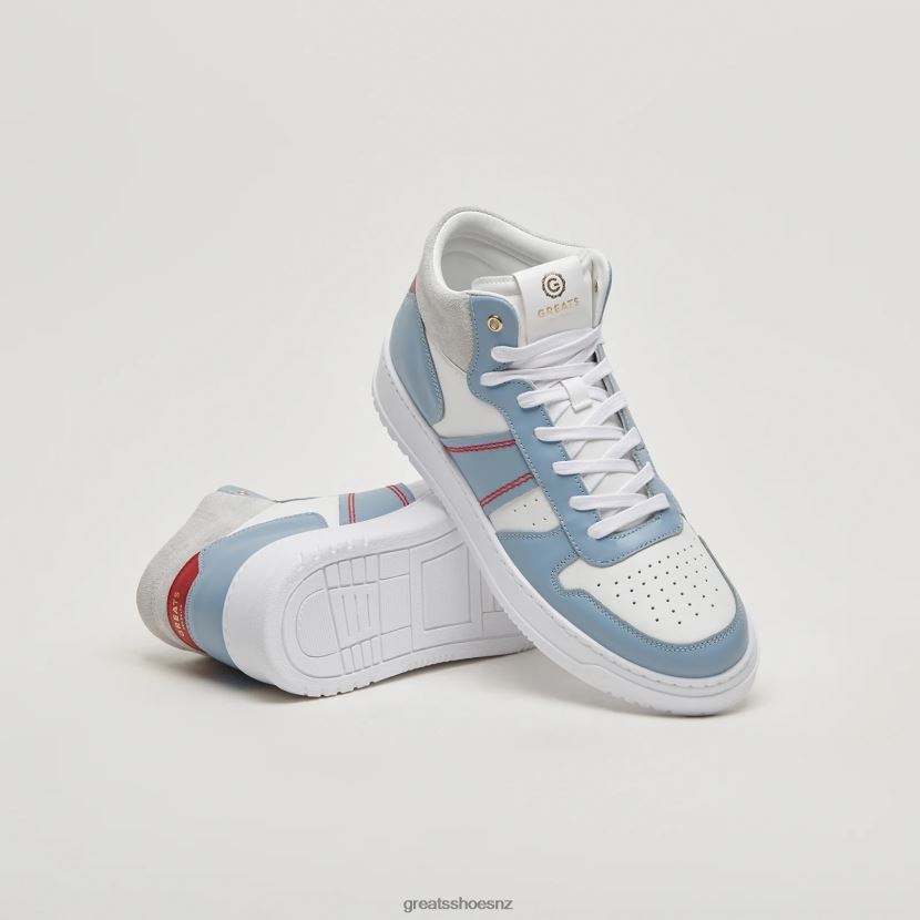 GREATS White Blue The St. James Mid Shoes ZXBPJD118