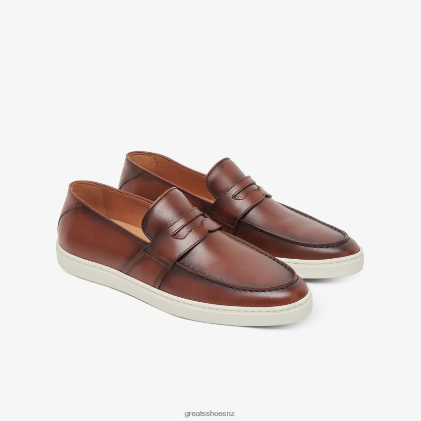 GREATS Cuoio The Paros Penny Loafer Shoes ZXBPJD73