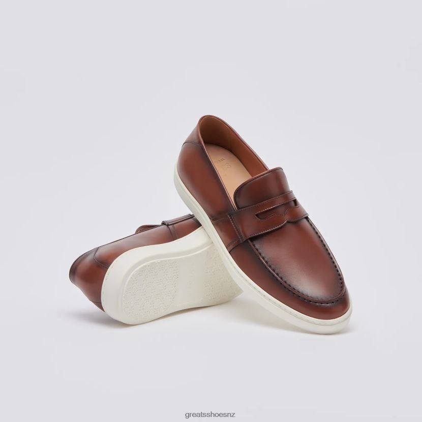 GREATS Cuoio The Paros Penny Loafer Shoes ZXBPJD73
