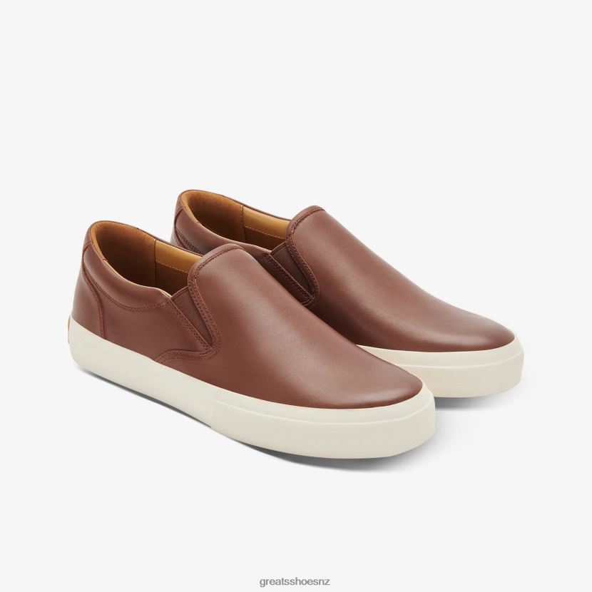 GREATS Dark Brown The Wooster Leather Shoes ZXBPJD72