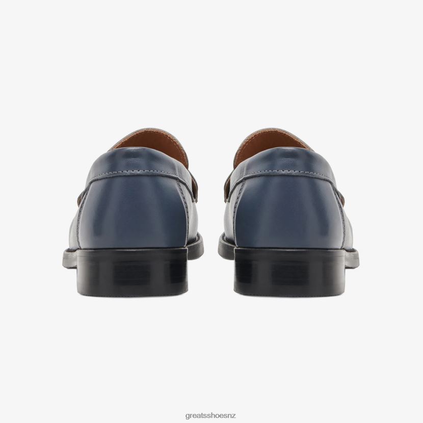 GREATS Navy Multi The Essex Penny Loafer Shoes ZXBPJD68