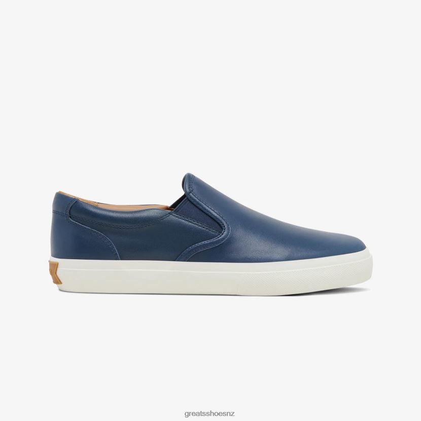 GREATS Navy The Wooster Leather Shoes ZXBPJD74
