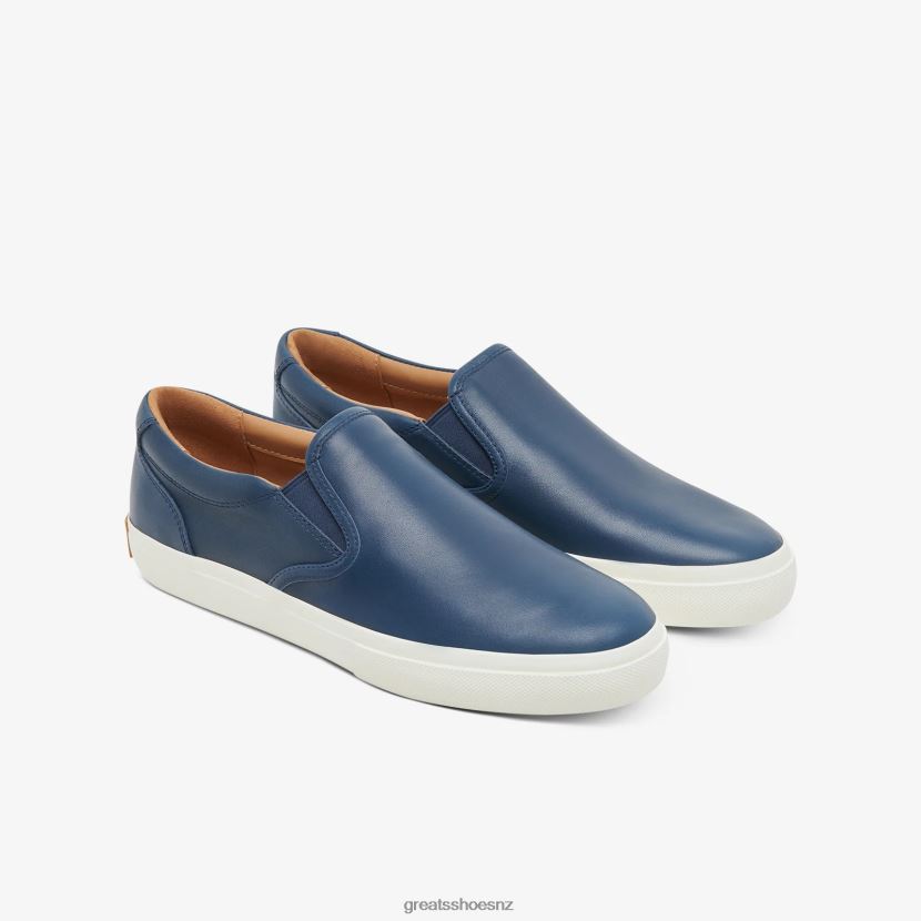 GREATS Navy The Wooster Leather Shoes ZXBPJD74