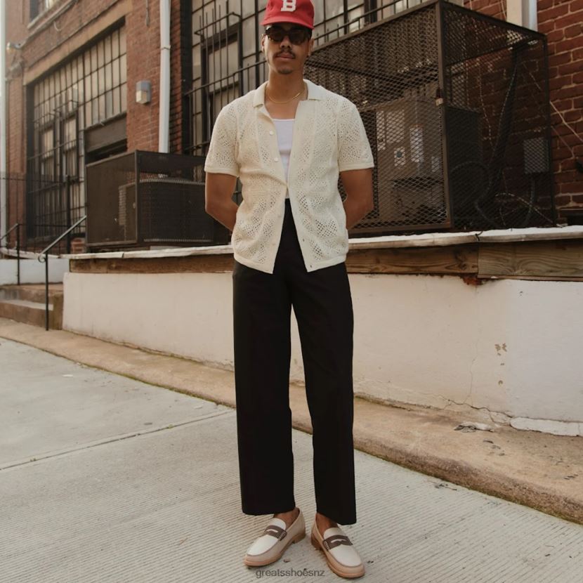 GREATS Sand Multi The Essex Penny Loafer Shoes ZXBPJD66