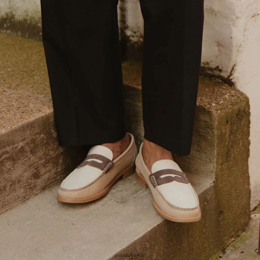 GREATS Sand Multi The Essex Penny Loafer Shoes ZXBPJD66