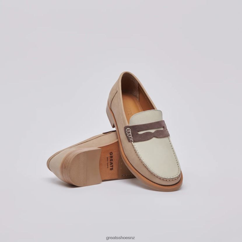 GREATS Sand Multi The Essex Penny Loafer Shoes ZXBPJD66
