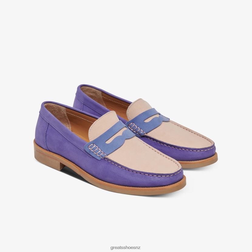 GREATS Vintage Blue The Essex Penny Loafer Shoes ZXBPJD75