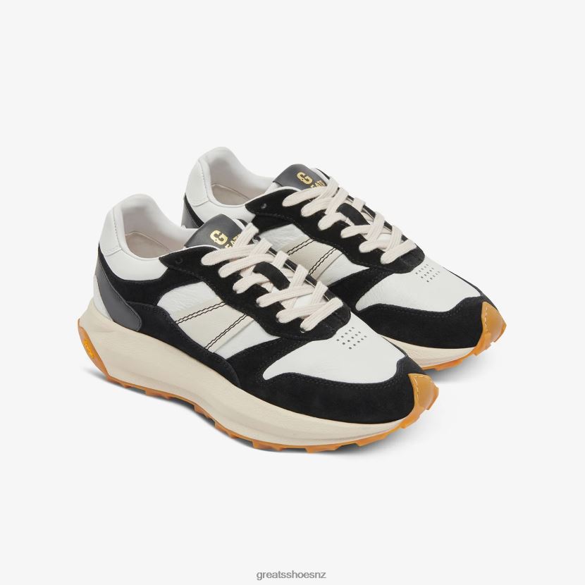 GREATS Black White The BRC Runner Shoes ZXBPJD132