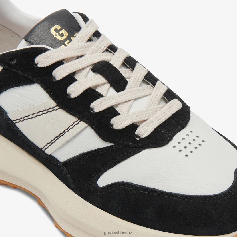 GREATS Black White The BRC Runner Shoes ZXBPJD132