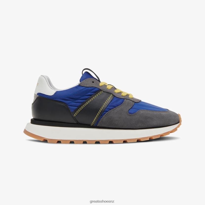 GREATS Blue Multi The Greenpoint Runner Shoes ZXBPJD42