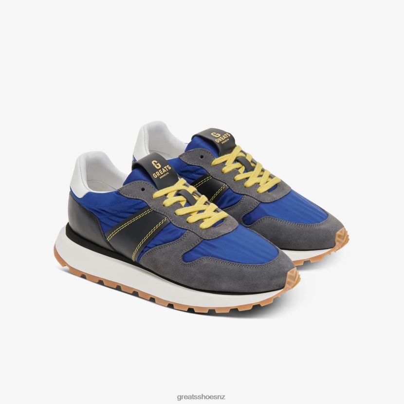 GREATS Blue Multi The Greenpoint Runner Shoes ZXBPJD42