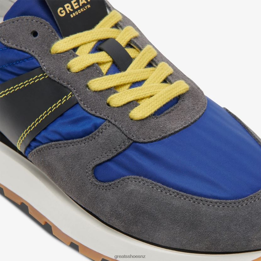 GREATS Blue Multi The Greenpoint Runner Shoes ZXBPJD42
