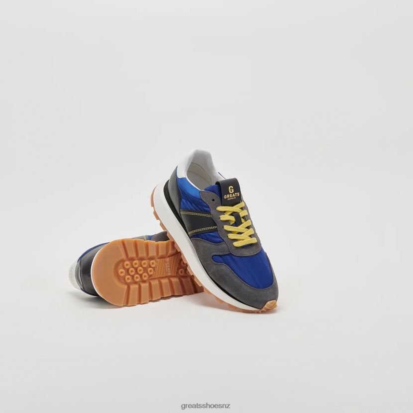 GREATS Blue Multi The Greenpoint Runner Shoes ZXBPJD42