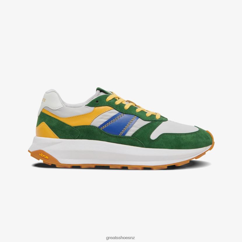 GREATS Green Multi The BRC Runner Shoes ZXBPJD3