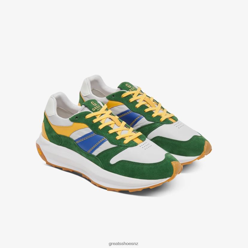 GREATS Green Multi The BRC Runner Shoes ZXBPJD3