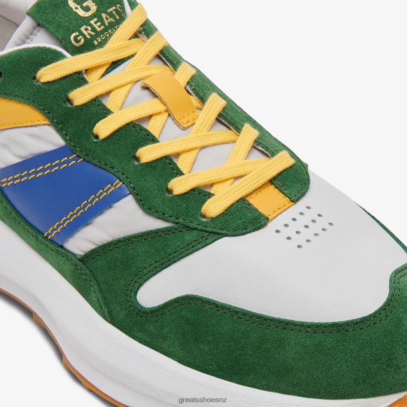GREATS Green Multi The BRC Runner Shoes ZXBPJD3