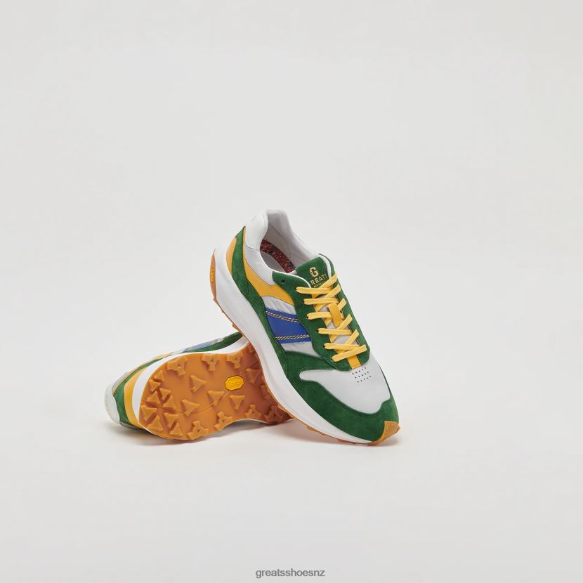 GREATS Green Multi The BRC Runner Shoes ZXBPJD3
