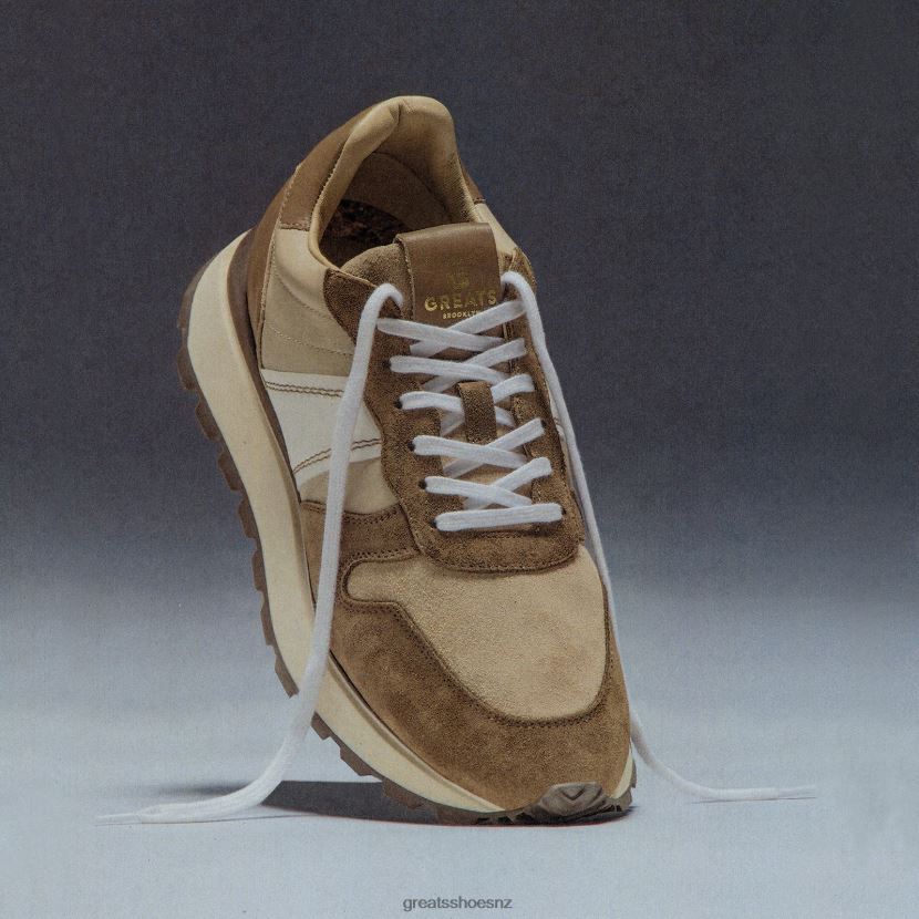 GREATS Mocha The Greenpoint Runner Shoes ZXBPJD43