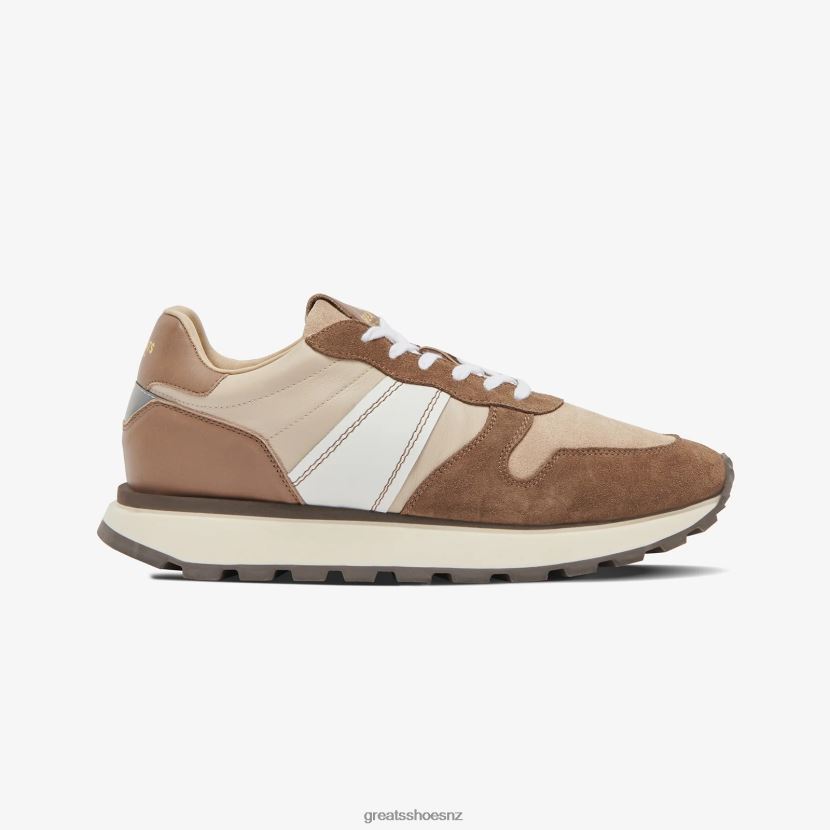 GREATS Mocha The Greenpoint Runner Shoes ZXBPJD43