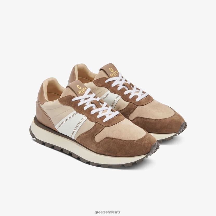 GREATS Mocha The Greenpoint Runner Shoes ZXBPJD43