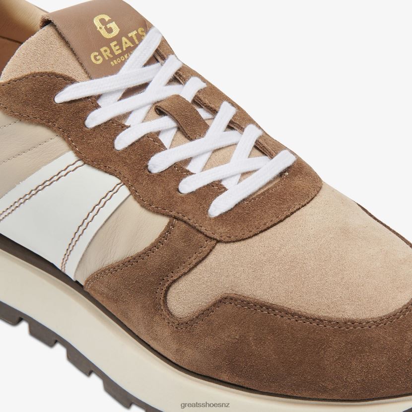 GREATS Mocha The Greenpoint Runner Shoes ZXBPJD43