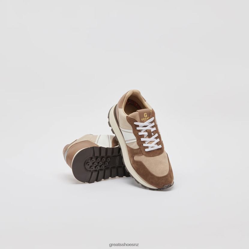 GREATS Mocha The Greenpoint Runner Shoes ZXBPJD43