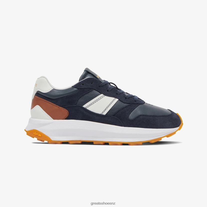 GREATS Navy The BRC Runner Shoes ZXBPJD4