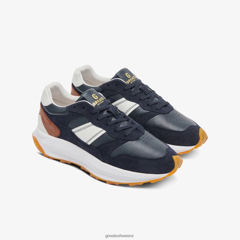 GREATS Navy The BRC Runner Shoes ZXBPJD4