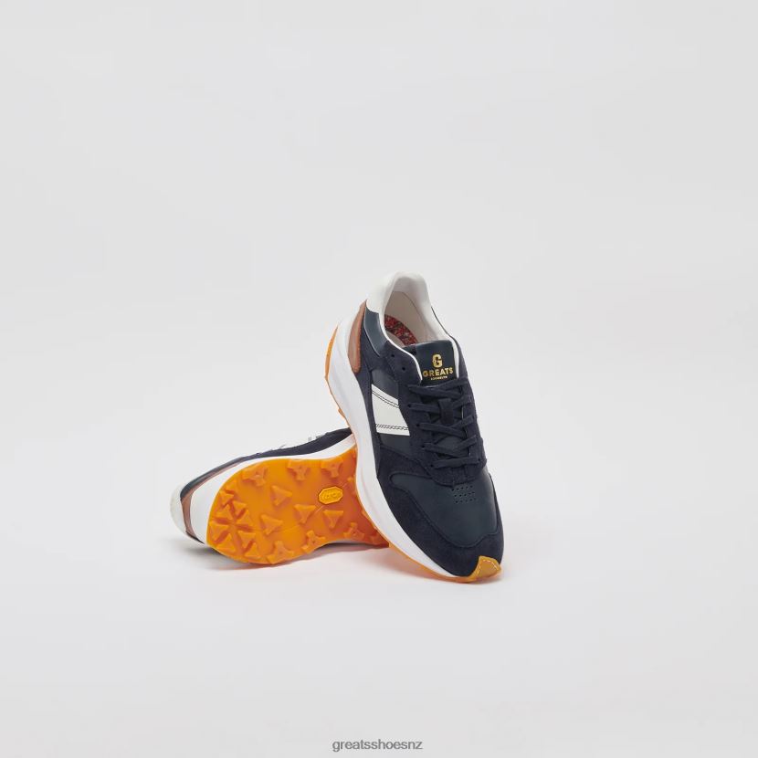 GREATS Navy The BRC Runner Shoes ZXBPJD4