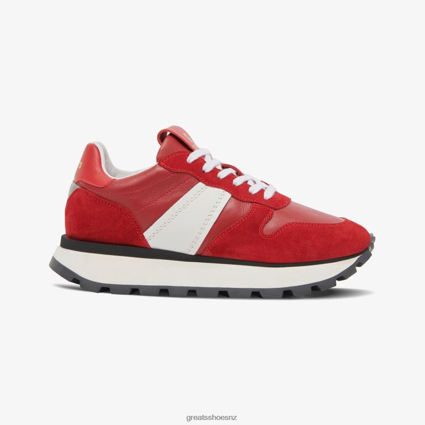GREATS Red The Greenpoint Runner Shoes ZXBPJD137