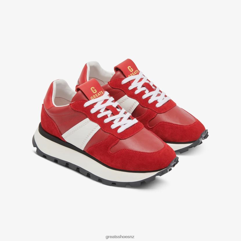 GREATS Red The Greenpoint Runner Shoes ZXBPJD137