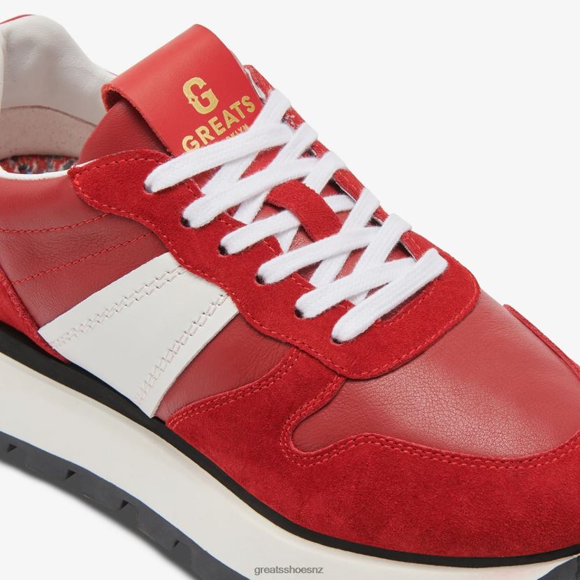 GREATS Red The Greenpoint Runner Shoes ZXBPJD137