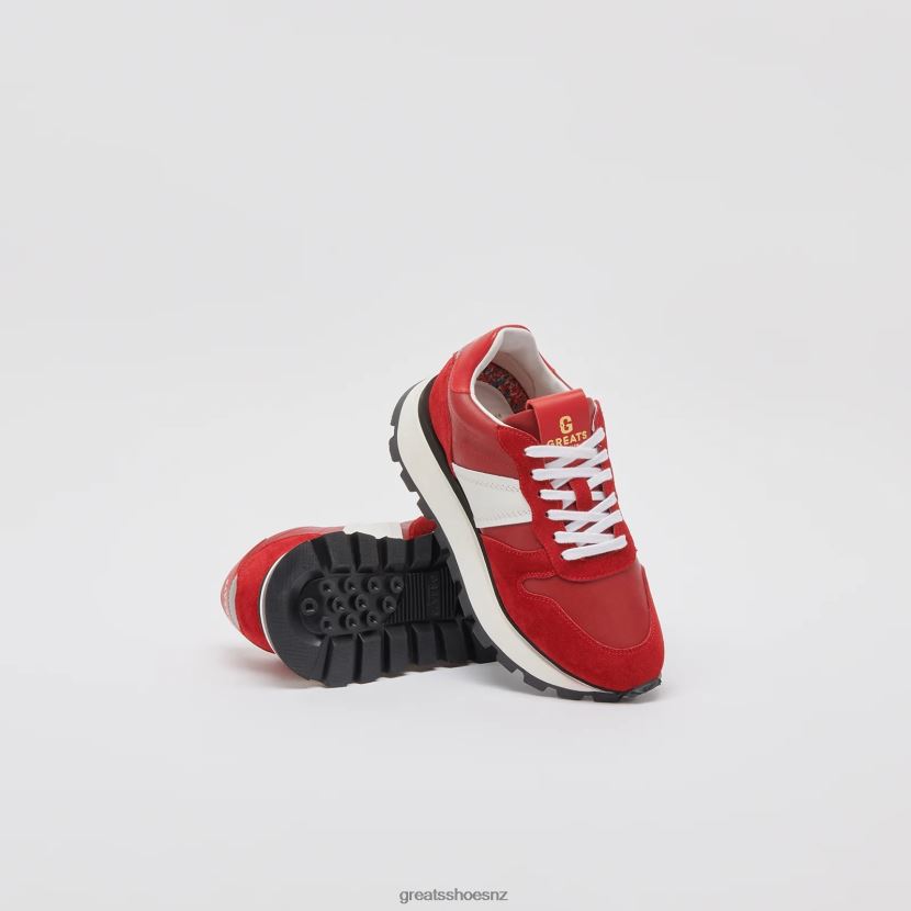 GREATS Red The Greenpoint Runner Shoes ZXBPJD137