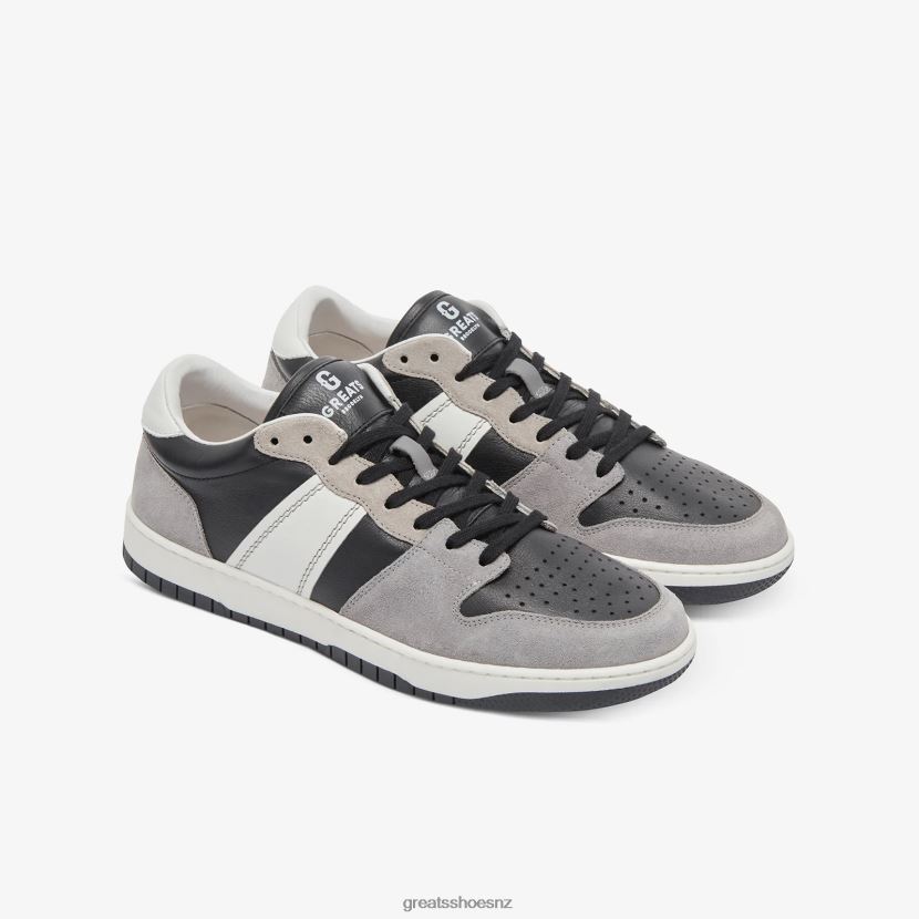 GREATS Black Grey The JMZ Court Shoes ZXBPJD1