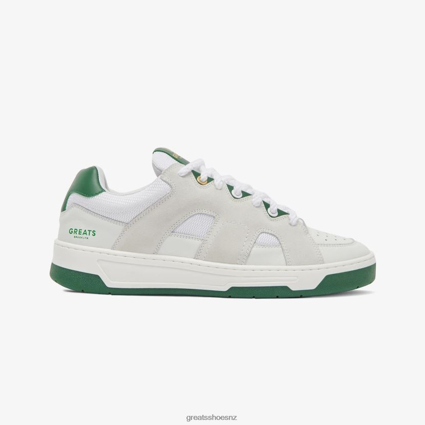 GREATS Blanco Green The Cooper Low Skate Shoes ZXBPJD47