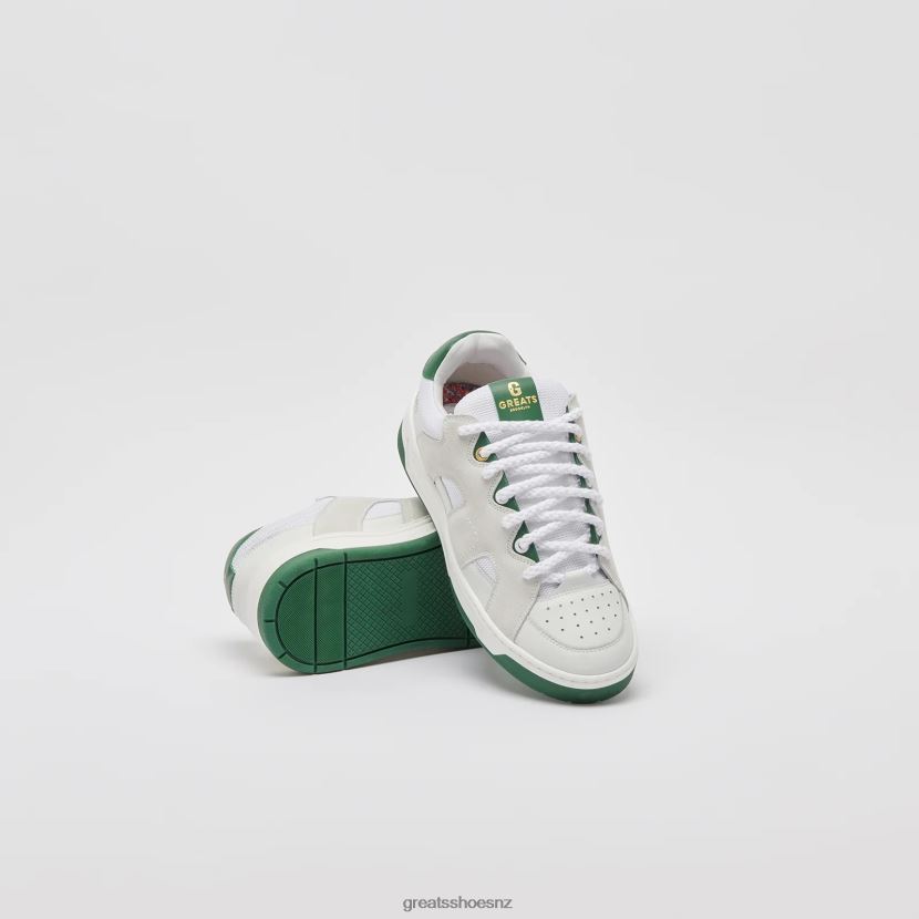 GREATS Blanco Green The Cooper Low Skate Shoes ZXBPJD47