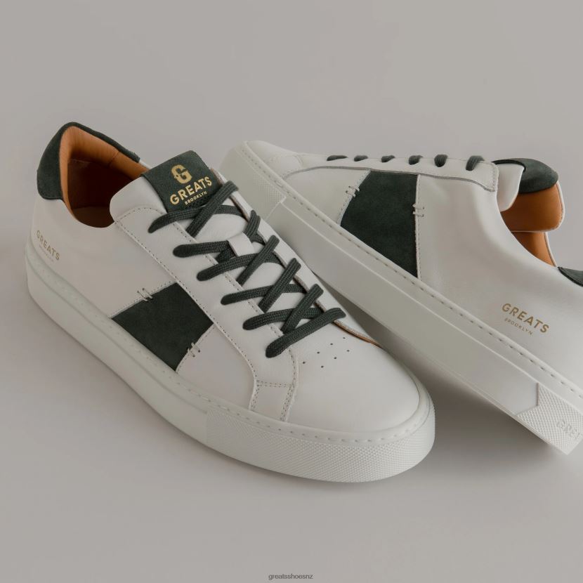 GREATS Blanco Green The Royale 2.0 Shoes ZXBPJD7