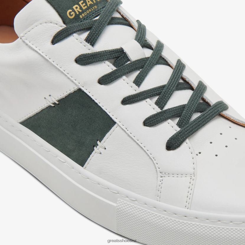GREATS Blanco Green The Royale 2.0 Shoes ZXBPJD7