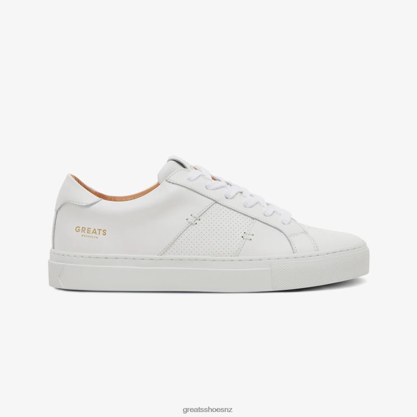 GREATS Blanco The Royale 2.0 Perforated Shoes ZXBPJD125